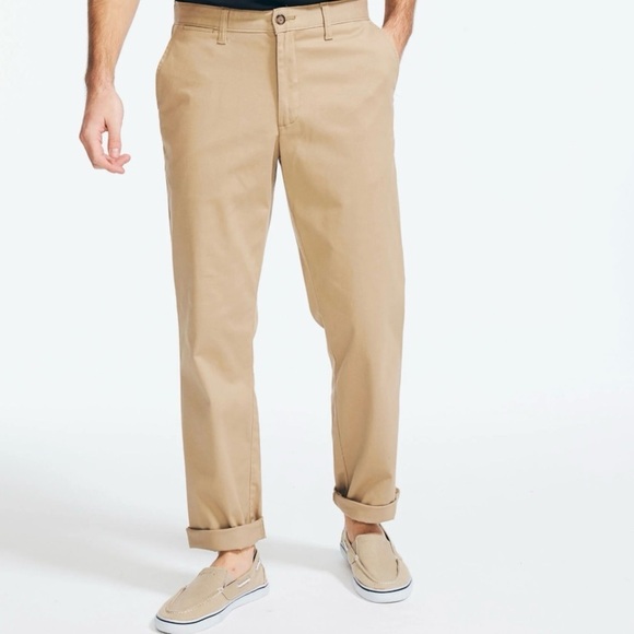 2/$30 Nautica Men's Tan Khaki Chino Pants - Picture 1 of 8